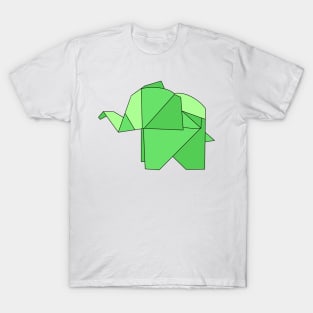 Green origami elephant T-Shirt